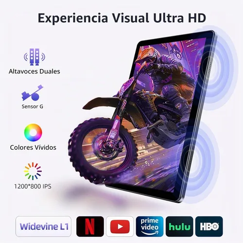 Vista 6 de Tablet de 10 pulgadas, tabletas Android 15 con funda, 18 GB de RAM + 128 GB de ROM (expandir a 1 TB), Octa-Core, pantalla táctil IPS HD de 1280 x