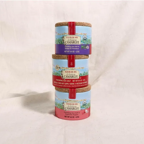 Vista 9 de Sal marina Le Saunier de Camargue Fleur De Sel, latas de 4.4 onzas