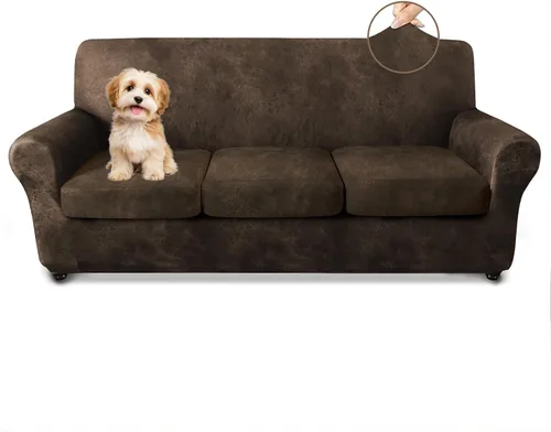 Vista 29 de ANARACHON - Funda elástica para sillón con aspecto de piel, 1 pieza Negro