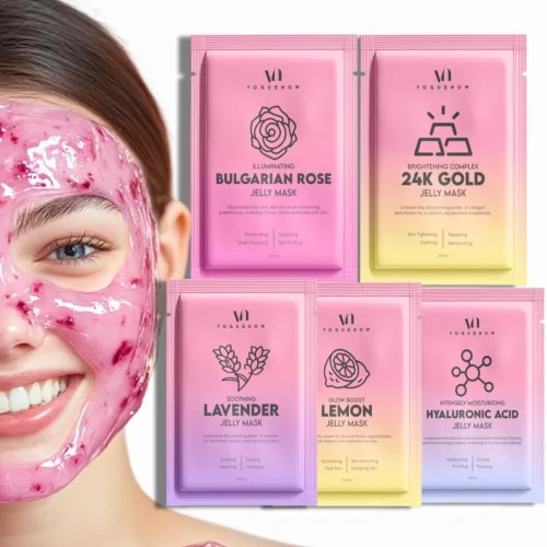 Vista 15 de VogueNow Mascarilla facial de gelatina para tratamientos faciales – Máscara de gelatina hidratante, iluminadora y nutritiva de oro de 24 quilates