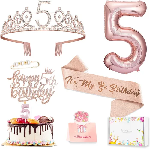Vista 8 de Decoraciones de cumpleaños número 10 para niña, juego de velas con forma de corona 10º