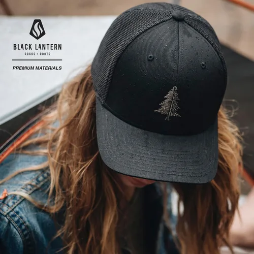 Vista 4 de Rustic Bigfoot Trucker Cap - Men's Pre Curved Baseball Cap with Mesh Back and Adjustable Snapback