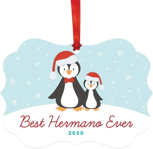 Vista 12 de Andaz Press Adorno de recuerdo de Navidad con marco de fantasía de familia española, Nuestra Primera Navidad Como UNA Familia De Tres 2024, Familia
