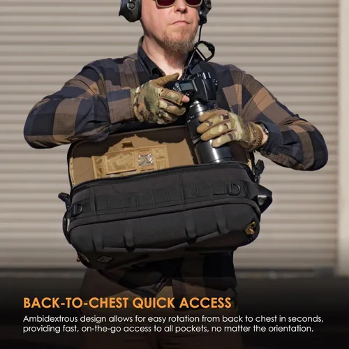 Vista 5 de HAZARD 4 Plan B - Bolso de hombro con carcasa rígida, Bolso táctico para cámara, Tejido modular militar