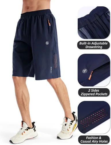 Vista 3 de HIFEOS Pantalones cortos deportivos para hombre, pantalones cortos de entrenamiento para correr, tenis, gimnasio, 5, 7, 9 pulgadas, cómodos