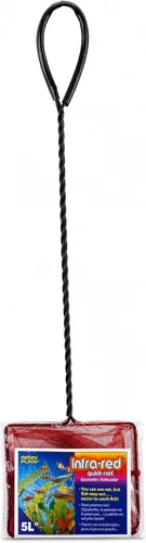 Vista 20 de Penn-Plax Quick-Net Aquarium Fish Net - Fine Mesh, Vinyl-Covered Braided Handle - Small Aquarium Cleaning Tool for Gentle Fish Handling - Use in