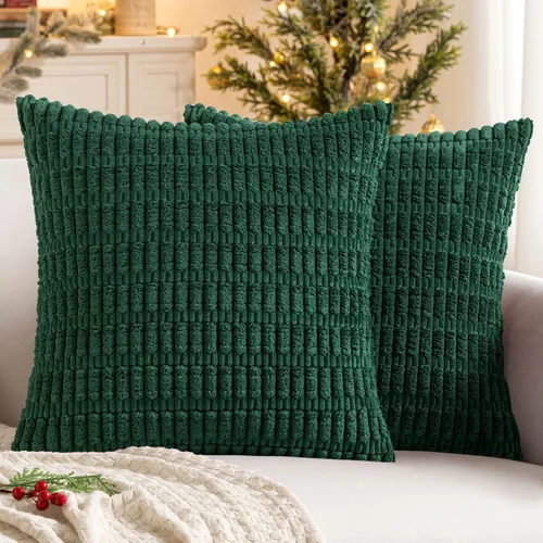 Vista 9 de MIULEE - Paquete de 2 fundas de cojín decorativas de corduroy, modernas y boho, suaves, con rayas, decoración del hogar, sofá, sala de estar, sillón