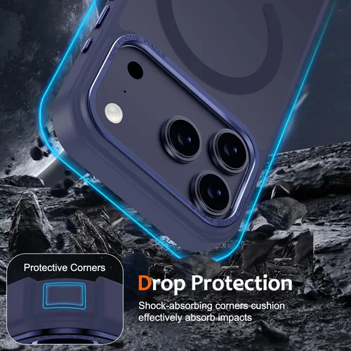 Vista 280 de Anuck - Funda magnética para iPhone 11 compatible con MagSafe, carcasa trasera mate translúcida dura, borde de TPU, delgada, resistente a impactos