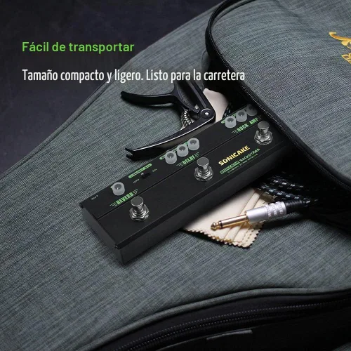 Vista 6 de SONICAKE Pedal de Efectos Múltiples para Guitarra Chorus Delay Reverb Distorsión Tono Rock Clásico Pedal de Guitarra Rockstage Con Simulación