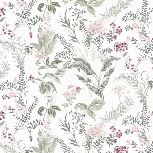 Vista 12 de Vinjiasin Papel tapiz autoadhesivo para despegar y pegar, papel de contacto floral beige, hojas de flores vintage autoadhesivo, papel de pared
