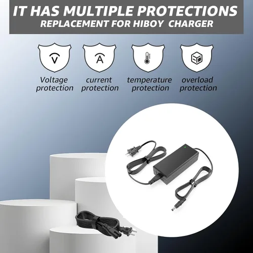 Vista 6 de Cargador para Hiboy S2 Pro, S2, KS4, KS4 Pro, fuente