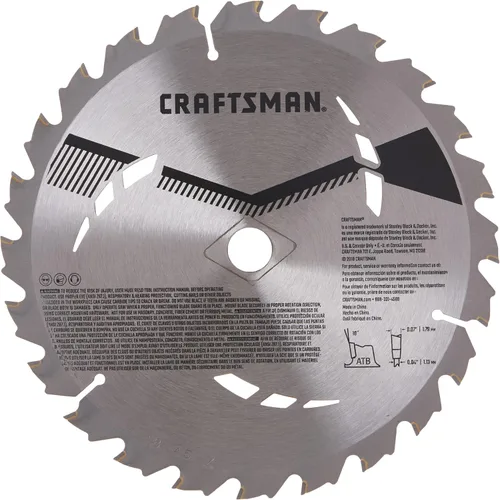 Vista 3 de CRAFTSMAN CMAS3725243 Paquete de 3 hojas de sierra circular de carburo de 24 dientes de 7-1/4 pulgadas