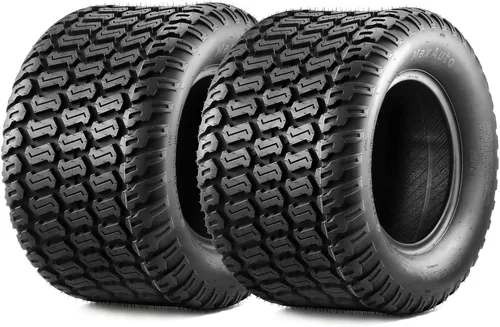 Vista 15 de MaxAuto Fox V2 - Juego de neumáticos para cortacésped (15x6.00-6), Reemplazo de neumático 15x6x6nhs para cortacésped, Tractor de jardín, Neumático