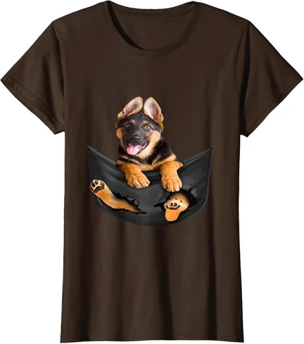 Vista 17 de Dog Lovers Gifts - Camiseta divertida con cara de perro con bolsillo, Negro, S