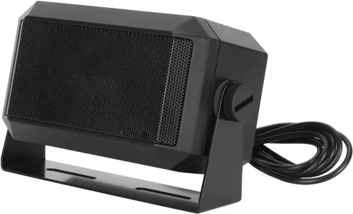 Vista 5 de Altavoz rectangular de comunicaciones externas para CB, jamón, radio GMRS y escáneres policiales con soporte giratorio, 2-3/4" x 4-1/2