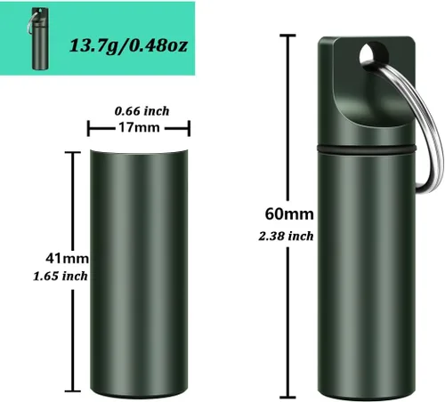 Vista 2 de Paquete de 3 llaveros para pastillas, impermeable, pequeño, para viajes, medicina, para bolso, organizador de mini tableta, bolsillo para hombres