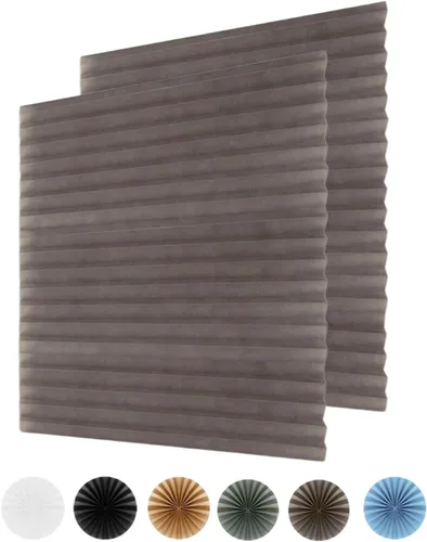 Vista 14 de Persianas Temporales para Ventanas sin Cordón, Persianas de Papel Plisado Autoadhesivas, Cortinas para Ventanas, Persianas Opacas para Ventanas