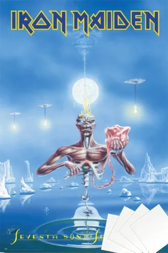 Vista 9 de Iron Maiden - Póster musical (7º hijo de un séptimo hijo, portada del álbum) (tamaño: 24 x 36 pulgadas) (póster laminado)
