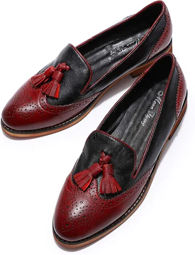 Vista 7 de Mona Flying - Mocasines de cuero planos informales para mujer
