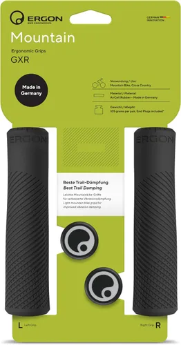 Vista 10 de Ergon GXR MTB Mountain Bike Grips – Ultra-Light AirCell Rubber, Ergonomic Comfort, Slip-Resistant