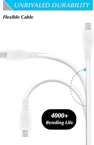 Vista 4 de 5ft White Micro USB Data Sync Cable Cord for CHUWI V88 V19 Android Dual Camera WiFi Tablet PC