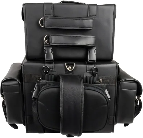 Vista 3 de Milwaukee Performance SH65001 Paquete Touring de PVC grande de cuatro piezas negro con bolsa de barril