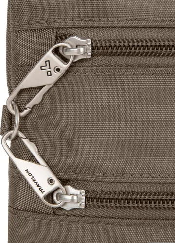 Vista 13 de Travelon - Bolso bandolera antirrobo clásico, doble cremallera, delgado