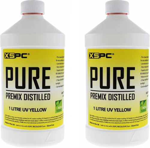Vista 8 de XSPC Pure Premix - Refrigerante destilado para PC, 1 litro, transparente, paquete de 2