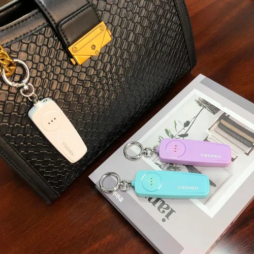 Vista 9 de Llavero de alarma de seguridad personal para mujeres, paquete de 3, sirena fuerte con luz LED intermitente, dispositivo de seguridad de emergencia
