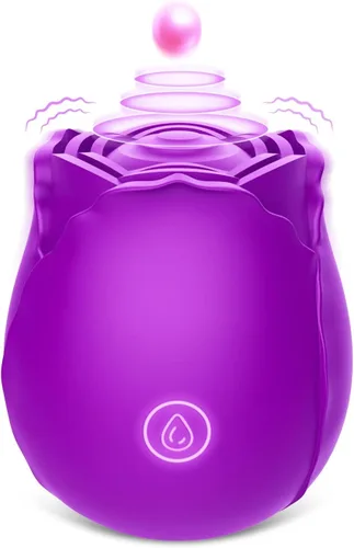 Vista 7 de Juguetes de rosa vibrador clitoral para mujeres, estimulador sexual Vlatne con 7 modos de golpeteo alucinante, cosquilleo del pezón y del clítoris