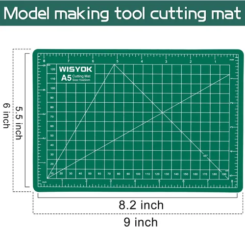 Vista 8 de WISYOK Tapete de manualidades A5 de 6 x 8 pulgadas, pequeño tapete de corte giratorio para coser, tela, ideal para manualidades de bricolaje