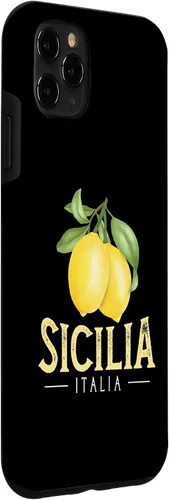 Vista 3 de iPhone 11 Pro Max Sicilia Italia Limones italianos Funda siciliana orgullosa