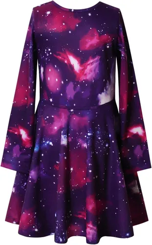 Vista 2 de Jxstar Vestidos de manga larga para niñas, ropa de otoño e invierno, vestido con vuelo