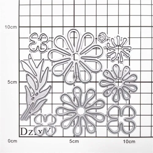 Vista 3 de DzIxY Troqueles de corte de metal de hoja de pétalos para hacer tarjetas, kit de papel de gofrado, troquelados, plantillas de máquina de álbumes