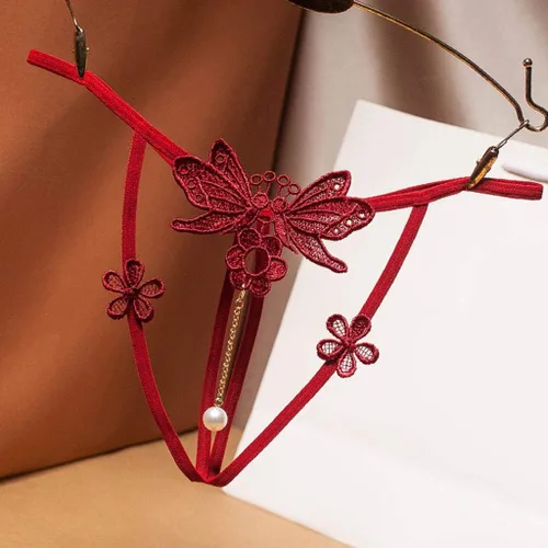 Vista 2 de Disfraz sexy para mujer, tanga, bragas, pantalones de encaje, ropa interior, lencería