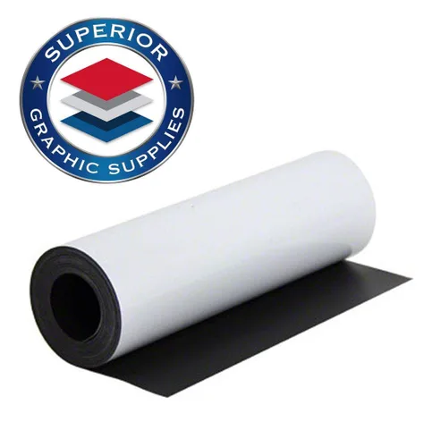 Vista 2 de Rollo de hoja magnética – Material magnético flexible de 24 x 30 pulgadas, grosor de 0.020 mil, acabado blanco mate, cortable, imprimible, listo