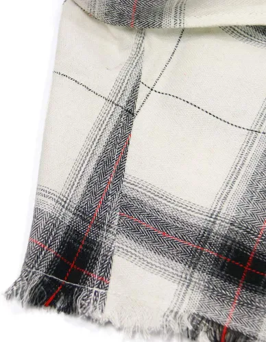 Vista 4 de Camisa sin mangas a cuadros para hombre, camisas vaqueras con botones