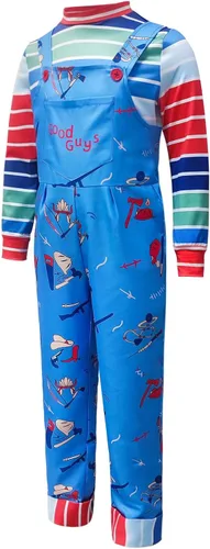 Vista 3 de Disfraz de Chucky para niños y niñas, disfraz de Halloween para cosplay