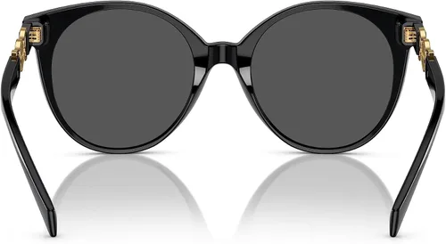 Vista 3 de Versace Gafas de sol redondas gris oscuro VE4442 GB187 55, Negro Gris Oscuro