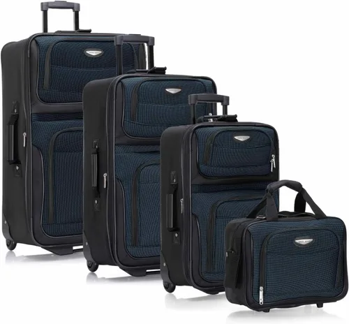 Vista 61 de Travel Select Amsterdam - Equipaje vertical y expansible con ruedas, marino