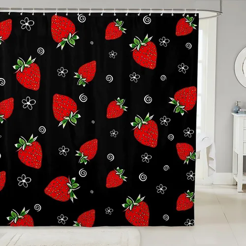 Vista 48 de Feelyou Cortina de ducha con diseño de gato para decoración de baño, bonita cortina de baño para puestos de bañeras, accesorios de baño divertidos
