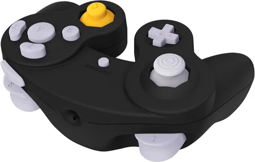 Vista 9 de eXtremeRate Placa trasera negra para Nintendo Gamecube Controller, cubierta de repuesto de agarre suave al tacto con botones para controlador