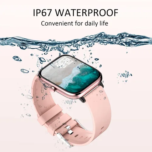 Vista 15 de Reloj inteligente para mujer, monitor de llamadas, monitor de actividad física, frecuencia cardíaca y sueño, pantalla táctil de 1.69 pulgadas