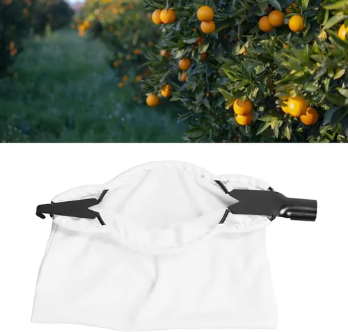 Vista 2 de TOPINCN Cesta recolectora de frutas con cesta de cosecha cuchillas en forma de V y bolsa elástica para una cosecha eficiente para el hogar, granja