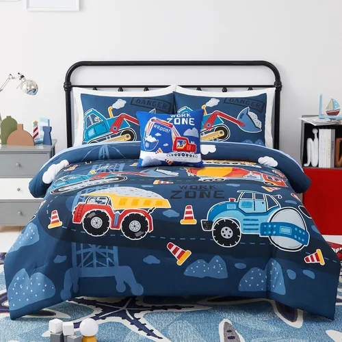 Vista 27 de Kaleido Space Juego de Edredón para Niños Tamaño Twin para Niños, Juego de Ropa de Cama de Juegos de Pelota que Brilla en la Oscuridad, 1 Edredón, 1