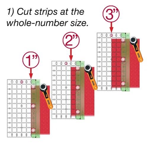 Vista 5 de guidelines4quilting costura allowance además para la mitad Square triángulos, 30,5 cm)