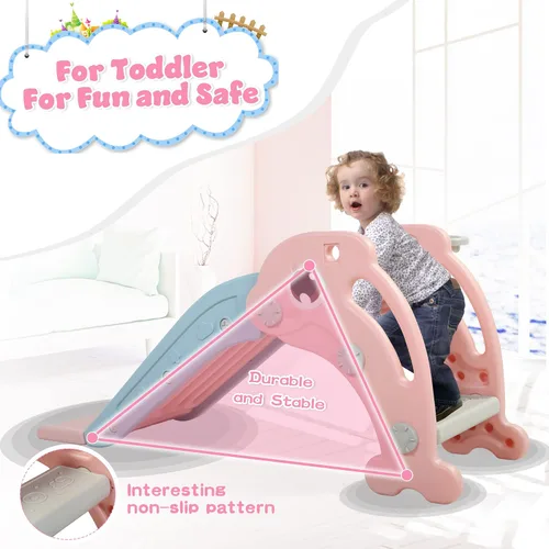 Vista 2 de TOBBI - Tobogán para niños, para interiores y exteriores Rosa