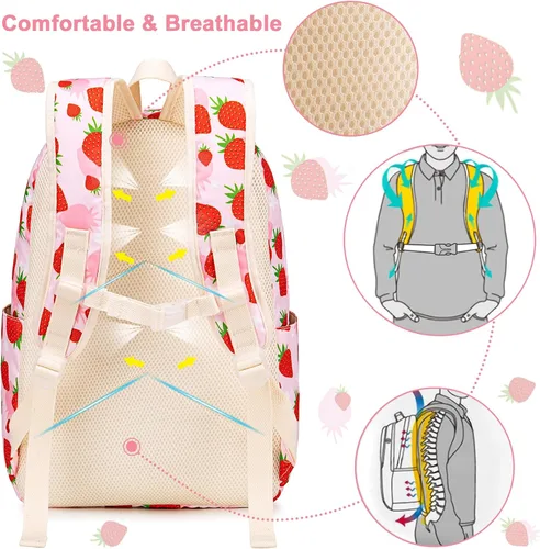 Vista 47 de CAMTOP - Conjunto de mochila y lonchera con estampados divertidos para niños de preescolar y primaria), Y0058-2