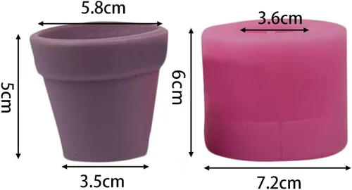 Vista 4 de Molde de maceta para suculentas, Molde de silicona con forma de soporte de planta 3D, Moldes de silicona DIY, Moldes de maceta, Molde de maceta