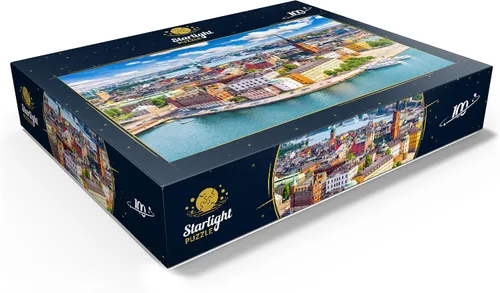 Vista 3 de MyPuzzle Stockholm Old Town (Gamla Stan) Cityscape from City Hall Square, Suecia, rompecabezas prémium de 100 piezas para adultos